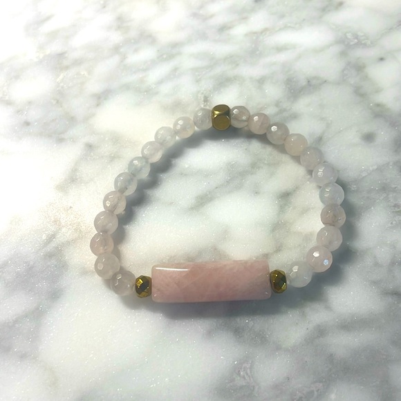 Rose quartz bracelet - Picture 1 of 3